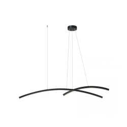 20130 LED PENDANT LIGHT 41W 3000K ALUMINΙUM &ACRYLIC BLACK Zambelis Lights